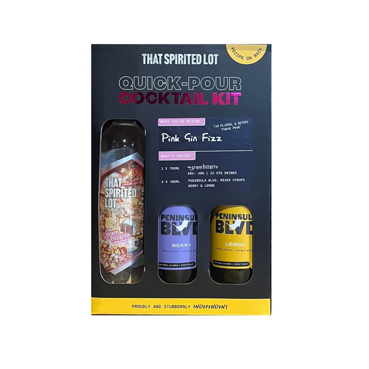 Pink Gin Fizz - Quick Pour Cocktail Kit