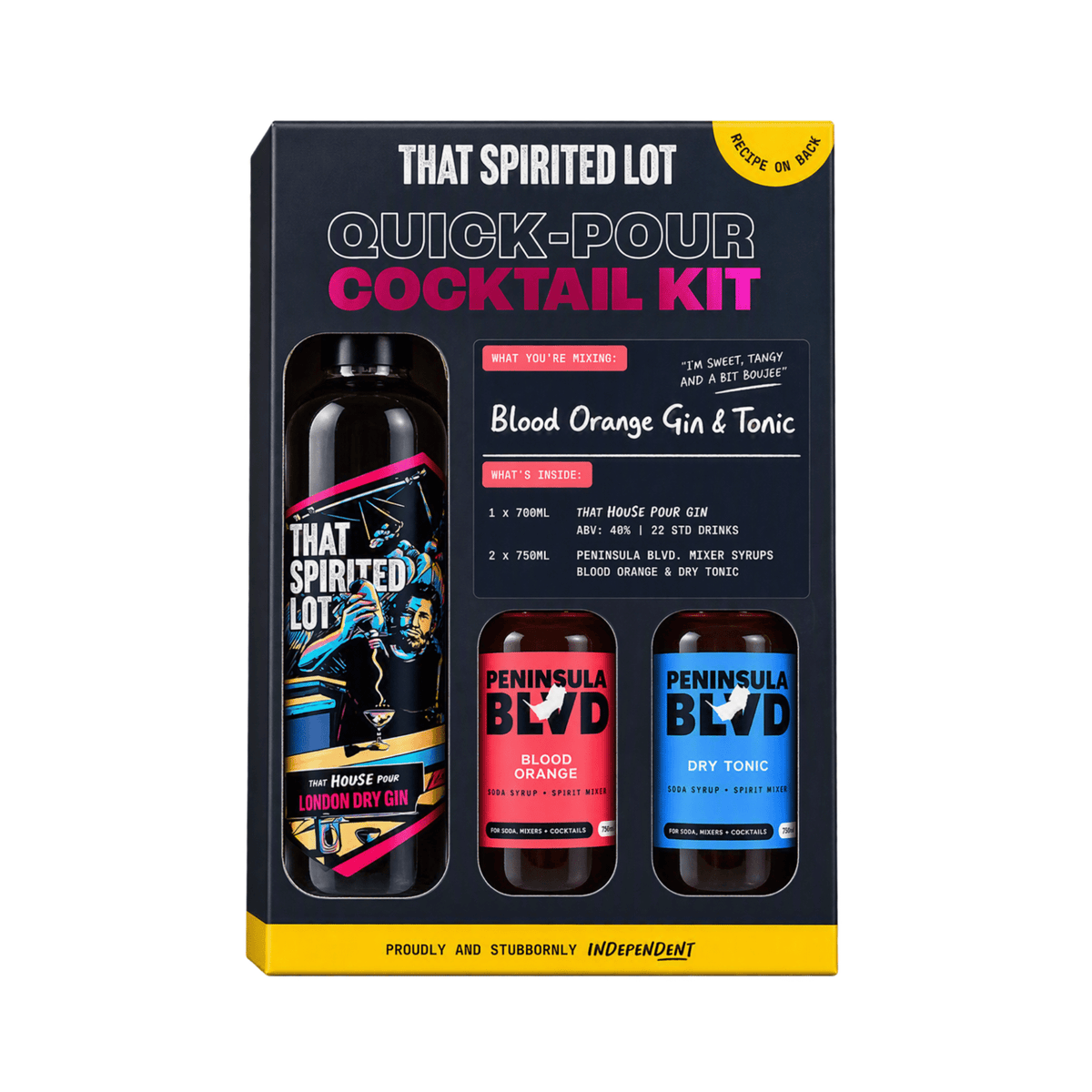 Blood Orange Gin & Tonic | Quick Pour Cocktail Kit - That Spirited Lot Distillers
