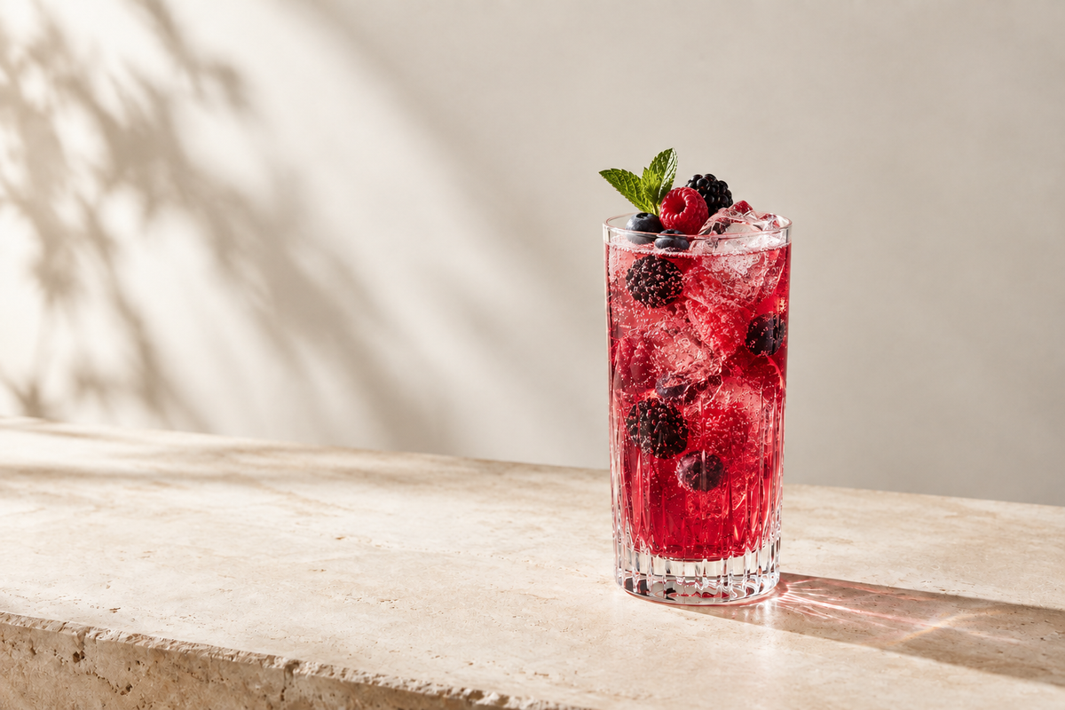 Berry Fizz mocktail