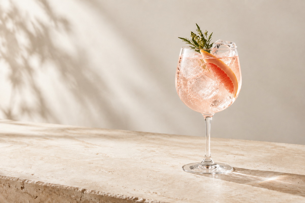Pink Grapefruit Spritz mocktail